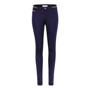 Morgan Pantalon slim enduit Bleu