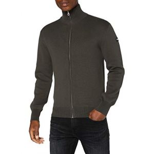 Schott Gilet zippé militaire Vert