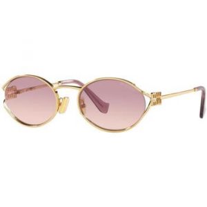 MIU MIU Femme MU 52YS 5AK06S Lunettes de soleil Métal Or Marron Ronde Normale Ombré
