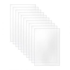 Lot 10 plaques verre acrylique transparent 15 mm - 21x30 cm (210x300 mm) - Cadre verre synthétique - Plaque PMMA XT - Plexiglass