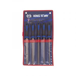 King tony Trousse de 5 limes demi-douces avec manche