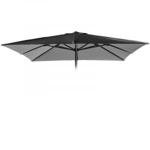 Elios Parasols Toile de remplacement pour parasol de jardin 3x3 carr&eacute; Marte Noir sans lambrequin