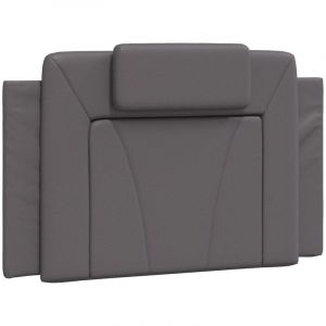 VidaXL Coussin de tête de lit gris 80 cm similicuir