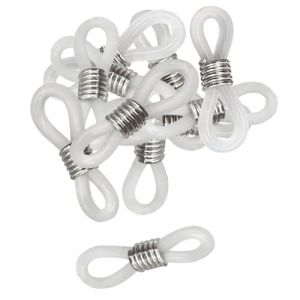 CTOP Attaches cordons lunettes - transparent - 2 cm environ - 20 pièces - Anneaux