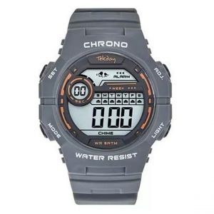 Tekday Montre homme - 656231 Bracelet R&eacute;sine Gris