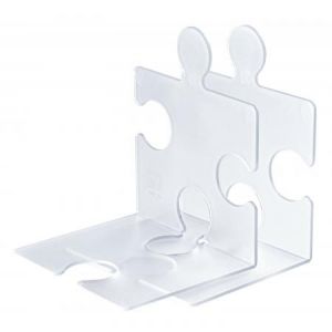 Han 9212-63 - Paire de serre-livres PUZZLE, en PS, incolore