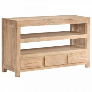 Image de VidaXL Meuble TV Bois d'acacia massif 90 x 30 x 55 cm Marron clair