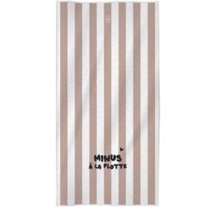 Serviette microfibre Minus à la flotte rayures rose
