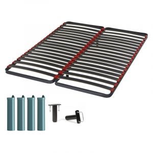 Ebac Sommier + jeu de pieds 70+70x190 C39 36 lattes Literie
