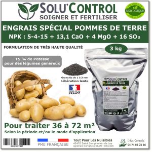 Tout Pour Les Nuisibles - 3 kg d'Engrais Sp&eacute;cial Pommes de terre et l&eacute;gumes racines 5-4-15