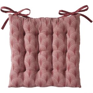 Galette de chaise carr&eacute;e ARTY - orange poterie