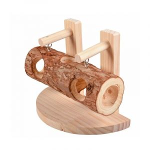 Duvo+ Tunnel de jeu cache-cache en bois pour rongeurs