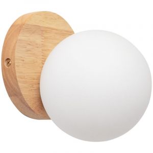 DRAWER Applique murale en bois et verre - Bois clair - Paulo