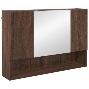 VidaXL Armoire Miroir de Salle de Bain Ch&ecirc;ne marron 80 x 17 x 55 cm