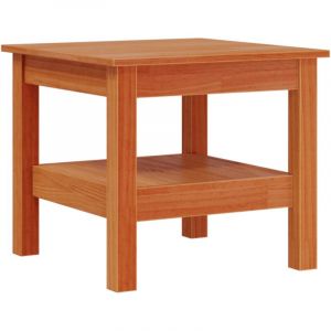 VidaXL Table Basse Cire Marron 45x45x40 Cm Bois Massif De Pin
