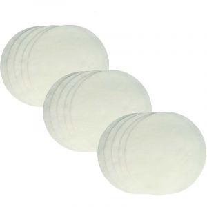 Vhbw 15x Filtres fins compatible avec Nilfisk-Alto 130, 115, 950, 135, Ergo Clean, Euro aspirateur - Filtre en toison blanc, rond