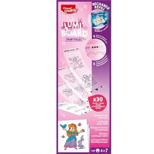 Maped Creativ – Lumi’Board Recharge Conte de Fées pour machine à dessiner lumineuse – 30 fiches d’activités pour apprendre à dessiner – Compatible avec tous les Lumi’Board