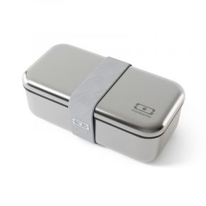 monbento Lunch box en métal 700ml gris coton