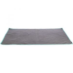 Trixie Tapis en Polaire pour Les enclos et Les Cages, 140 × 100 cm, Gris/Turquoise - 63106