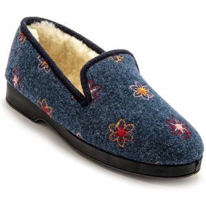 Pantoufles fourrées laine femme Pédiconfort
