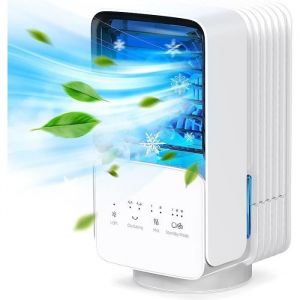 Climatiseur Portable - OMISOON - Mobile Silencieux 4 en 1 - 120° Oscillation - 700 ml - Blanc