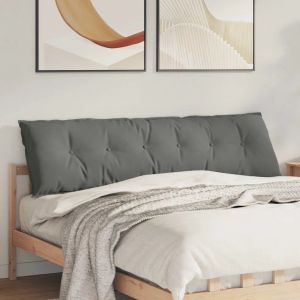 VidaXL Coussin De Dos Gris Fonc&eacute; 180 X 50 Cm Tissu En Microfibre