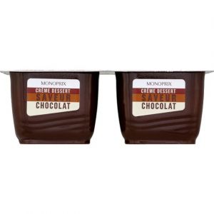 Monoprix Cr&egrave;me dessert saveur chocolat au lait entier