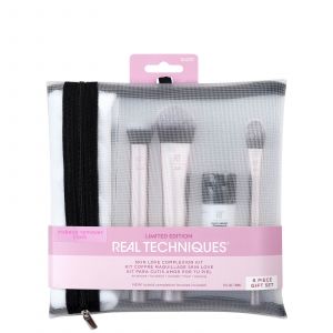 Real Techniques Skin Love Complexion Kit de pinceaux avec pochette