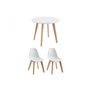 Ensemble table enfant LOULOUNE + 2 chaises LILINOU - Blanc