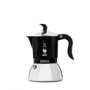 Bialetti Cafetera Italienne Fiammetta Induction 0,18 L Noir Acier Inoxydable 4 Tasses