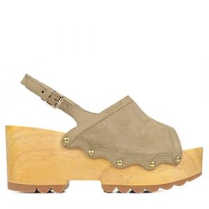 Kickers Sandales Cuir Kick Wedge Wood Beige - Couleur Beige - Taille 37