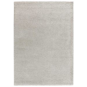 Tapis shaggy uni argent, 60x120 cm