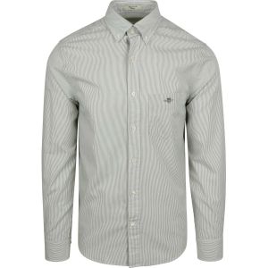 Gant (marque) Poplin Banker Chemise Rayures Vert taille XXL