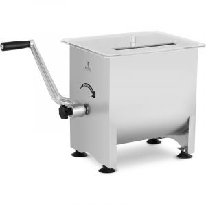Royal Catering Mélangeur À De Viande Manuel Professionnel Inox Aluminium Cuve Inclinable 16 L