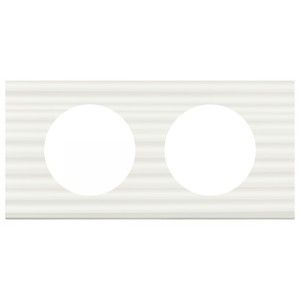 Legrand PLAQUE MATIERE 2 POSTES CORIAN CANNELE CELIANE 069012