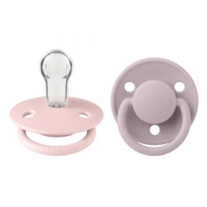 BIBS Sucette De Lux Blossom & Dusky Lilac silicone 0-36 mois, lot de 2