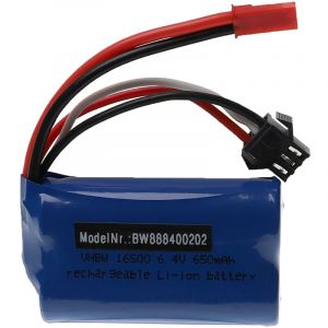 Vhbw Batterie Compatible Avec Wltoys A959-A, A969-A Mod&eacute;le Rc (650mah, 6,4v, Li-Ion, 55 X 39 X 17 Mm)