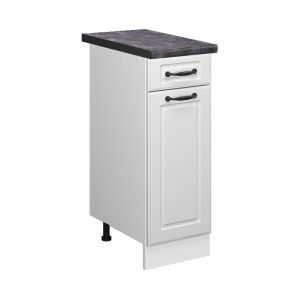 Meuble cuisine R-Line, Blanc campagne/Blanc, 30 cm, PT Anthracite, Vicco