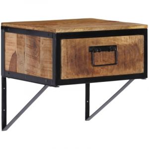 VidaXL Table de chevet 40x35x40 cm bois de manguier massif, table de chevet, tiroir de chevet, table d'appoint, meuble de chambre, armoire de lit