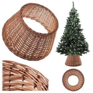 KADAX Housse Osier Naturel Aliano 50cm Pour Pied de Sapin de No&euml;l