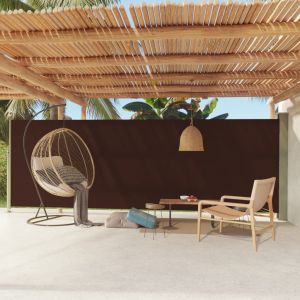 VidaXL Auvent latéral rétractable de patio 180x600 cm Marron