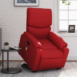 VidaXL Fauteuil inclinable de massage Rouge Similicuir 3204898