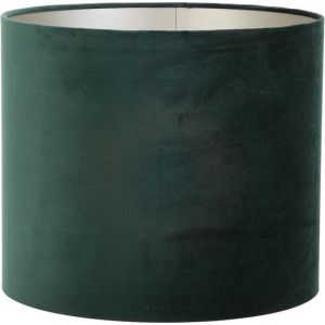 Light & Living Abat-jour cylindrique Velours - Vert - &Oslash;50x38cm - Moderne