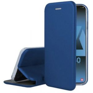 Ibroz Etui Samsung A40 Cuir bleu marine