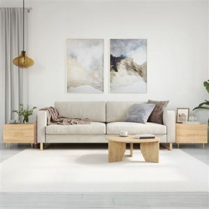 VidaXL Tables Basses 2 pcs, Tables d'Appoint avec Tiroir, Bouts de Canapé avec Pieds, Meubles de Rangement Salle de Séjour, Moderne, Chêne Sonoma Bois d'Ingénierie