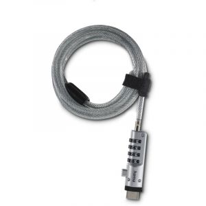 Hama Antivol pour PC portable "USB", cadenas &agrave; combinaison &agrave; 4 chiffres, acier c