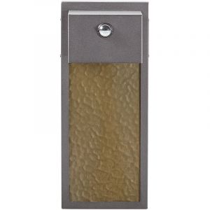 Beliani Applique Murale d'Extérieur Grise en Métal et Verre avec Capteur de Mouvement Carron