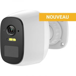 Konyks Camini Air SE - Caméra de Surveillance extérieure sans Fil WiFi, Notifications détection de Mouvement, Vision Nocturne en Couleurs, Fonction éclairage et Sirène