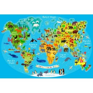 Bluebird Puzzle Puzzle World Travel Map