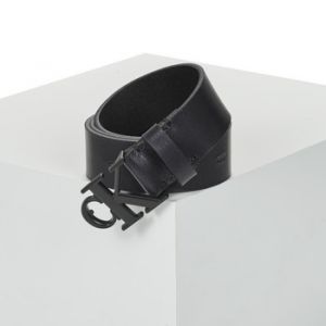 Calvin Klein Ceinture Jeans ROUND MONO PLAQUE LTHRBELT 35MM Noir - Taille 85,90,95,100